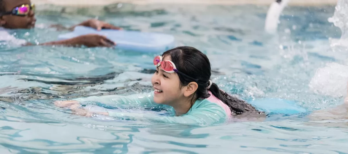 Swim with paddle board